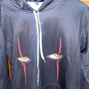 Black Hoodie with Red and Yellow Eye Design